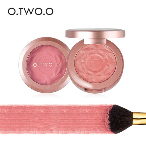 O.TWO.O Face Blusher Powder Palette Makeup Cheek Blusher Powder Minerals Palettes Blusher Brush Palette Cream Natural Blush