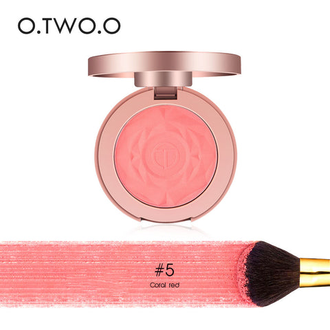 O.TWO.O Face Blusher Powder Palette Makeup Cheek Blusher Powder Minerals Palettes Blusher Brush Palette Cream Natural Blush