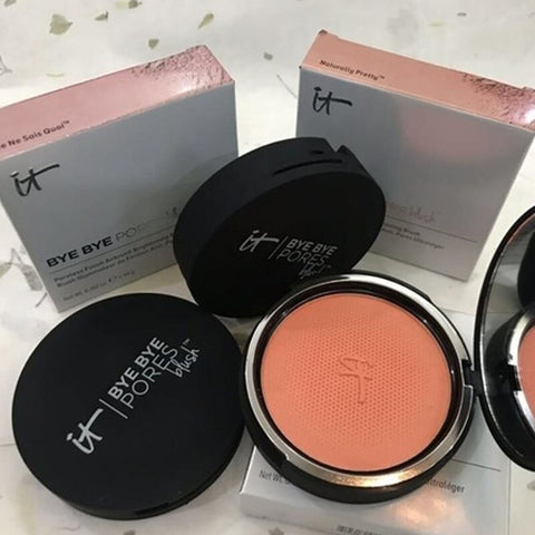 It Cosmetics Bye Bye Pores Blush Palette Cheek Tint Rouge Matte Oil Control Pressed Powder Red Blusher On Face Makeup korean