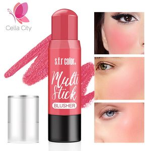 Cellacity 6 color blush makeup peach color lip and cheek tint Blusher sticker Long Lasting Nude Natural woman Cosmetics