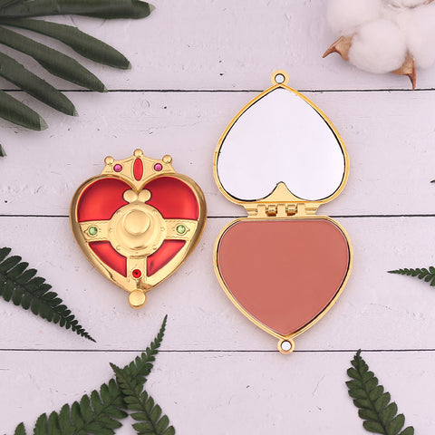 Sailor Moon Blusher Palette Facial Mineral Blush Makeup 6 Colors Cosmic Heart Compact Matte Blusher Powder Rouge Cheek Blusher