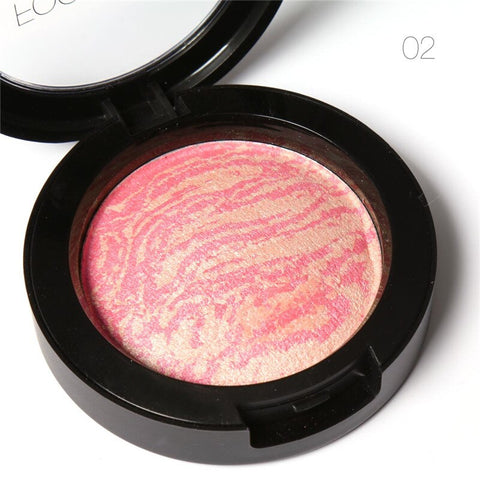 FOCALLURE Natural Face Pressed Blush Makeup Baked Blush Palette Baked Cheek Colors Cosmetic Face Shadow Press Powder