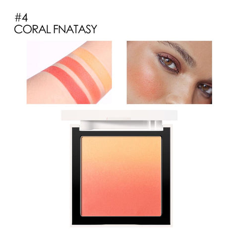 FOCALLURE natural Cheek Face blush palette long lasting pigmented Face rouge orange red blusher makeup including highlighter