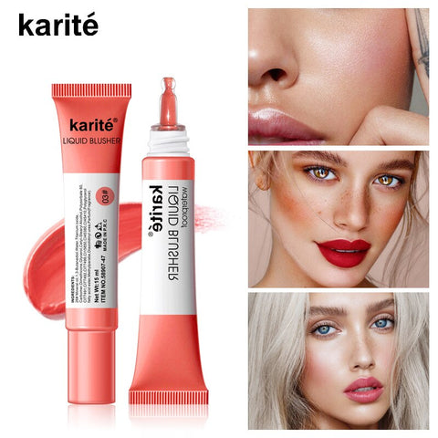 4 Colors 15ml Liquid Blush Makeup Face Make Up Professional Natural Cheek Blusher Long Lasting Cosmetic Tools Base Makeup TSLM1