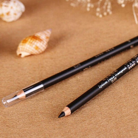 2Pcs Black Smooth Waterproof EyeLiner Eyebrow Pencil Long Lasting Eye Brow Tattoo Dye Tint Pen Cosmetics Eye Makeup Beauty Tool