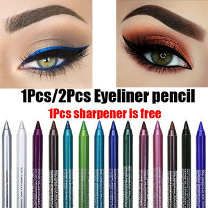 Eyeliner Gel Pencil Long Lasting Waterproof No Blooming Makeup Cosmetic With Sharpener 14 Color Pearlescent Matte Eye Shadow Pen