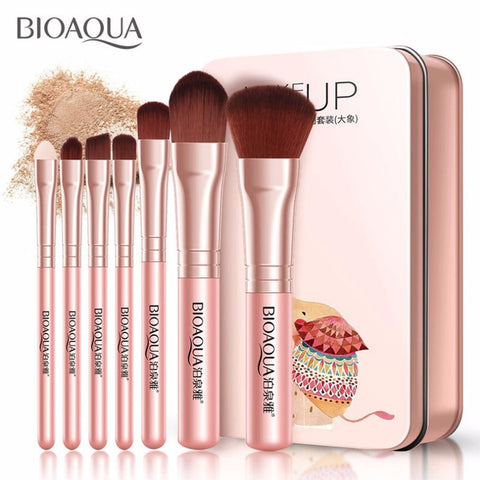 BIOAQUA 7PCS/SET Pro Women Facial Makeup Brushes Face Cosmetic Beauty Eye Shadow Foundation Blush Brush Make Up Brush Tool Kit