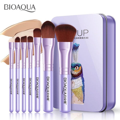 BIOAQUA 7PCS/SET Pro Women Facial Makeup Brushes Face Cosmetic Beauty Eye Shadow Foundation Blush Brush Make Up Brush Tool Kit