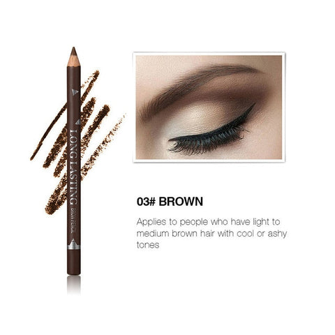 BIOAUNT 1pc Black Eyeliner Pencil Makeup Waterproof Brown Eye Pencils Matte Brown Eye Liner Pen Cosmetic Tools Caneta Delineador